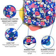 J World Sweep Laptop Rolling Backpack, Petals