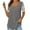 Gray, variant on Plebaso Womens Tops Trendy Lace Short Sleeve Pleated Square Neck Tunic Top Casual Dressy Blouse for Women