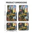 thumbnail image 2 of Sikiie Cozy Cottage Lakeside Sunset Car Foot Mat Set of 4 Pieces Basics Universal Fit Rubber Carpet Floor Mats For Car SUV Van & Truck, 26.8"L x 17.3"W (Front), 13"L x 17.3"W(Rear), 2 of 6
