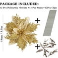 thumbnail image 3 of 10 flores artificiales de Pascua con purpurina de 14 cm, con pinzas, para decorar el árbol de Navidad, bodas, fiestas y coronas., 3 of 4