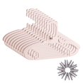 thumbnail image 1 of 10 unidades de percha para bebé, percha ajustable para niños con 10 clips (rosa) Afortunado Sencillez, 1 of 5