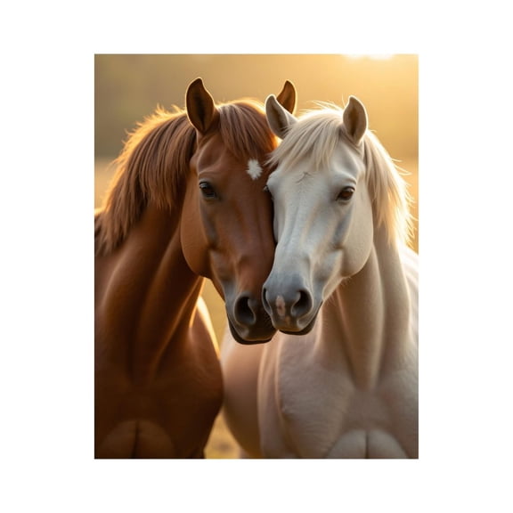 Paint by Numbers Kit for Adults, Horse Companionship Golden Light Paint by Numbers, Easy Paint by Numbers Kit for Adults Beginner, DIY Adult Paint by Number Kits on Canvas, Home Decor