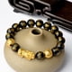 thumbnail image 4 of Pulsera pixiu de oro arena ágata negra natural con seis palabras de verdad, 4 of 5