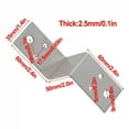 thumbnail image 2 of Corner Brackets Connector Z-Shaped Corner Multifunctional Stainless Steel Thickened Z-shaped Corner Fixed Connector, 2 of 10