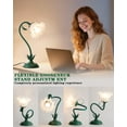 thumbnail image 3 of Flower Table Lamp, Cute  Reading Bedside Night Light, 3 Color Modes  Desk Lamp, Kawaii Aesthetic Decor for Dorm   Room (Dark ), 3 of 6