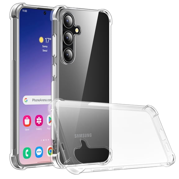 Innens Case with 2Pcs Screen Protector for Samsung Galaxy S24 Ultra/S24 Plus/S24 Shockproof TPU Crystal Cover, Clear