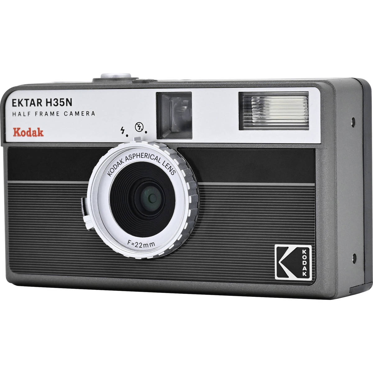 Kodak Ektar H35N 35 mm Half Frame Film Camera, Striped Black