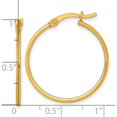 thumbnail image 3 of Sterling Silver Luxe, Glamorous 26.85 Mm Gold/Silver (Flash Plating) 24.8 Gold-Tone Polished 1.25Mm X 25Mm Round Tube Hoop Earrings, 3 of 3