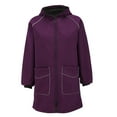 thumbnail image 2 of Women's Lightweight Mid-Length Hooded Windbreaker Jacket, Thin Full Zip Casual Outerwear with Front Pockets, Quick-Dry Comfortable Spring Summer Coat for Daily Wear and Outdoor Activities Purple XL, 2 of 8