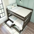 thumbnail image 4 of Max & Lily Solid Wood Modern Farmhouse Farmhouse Queen/Queen Bunk Bed with Storage Drawers, 4 of 6