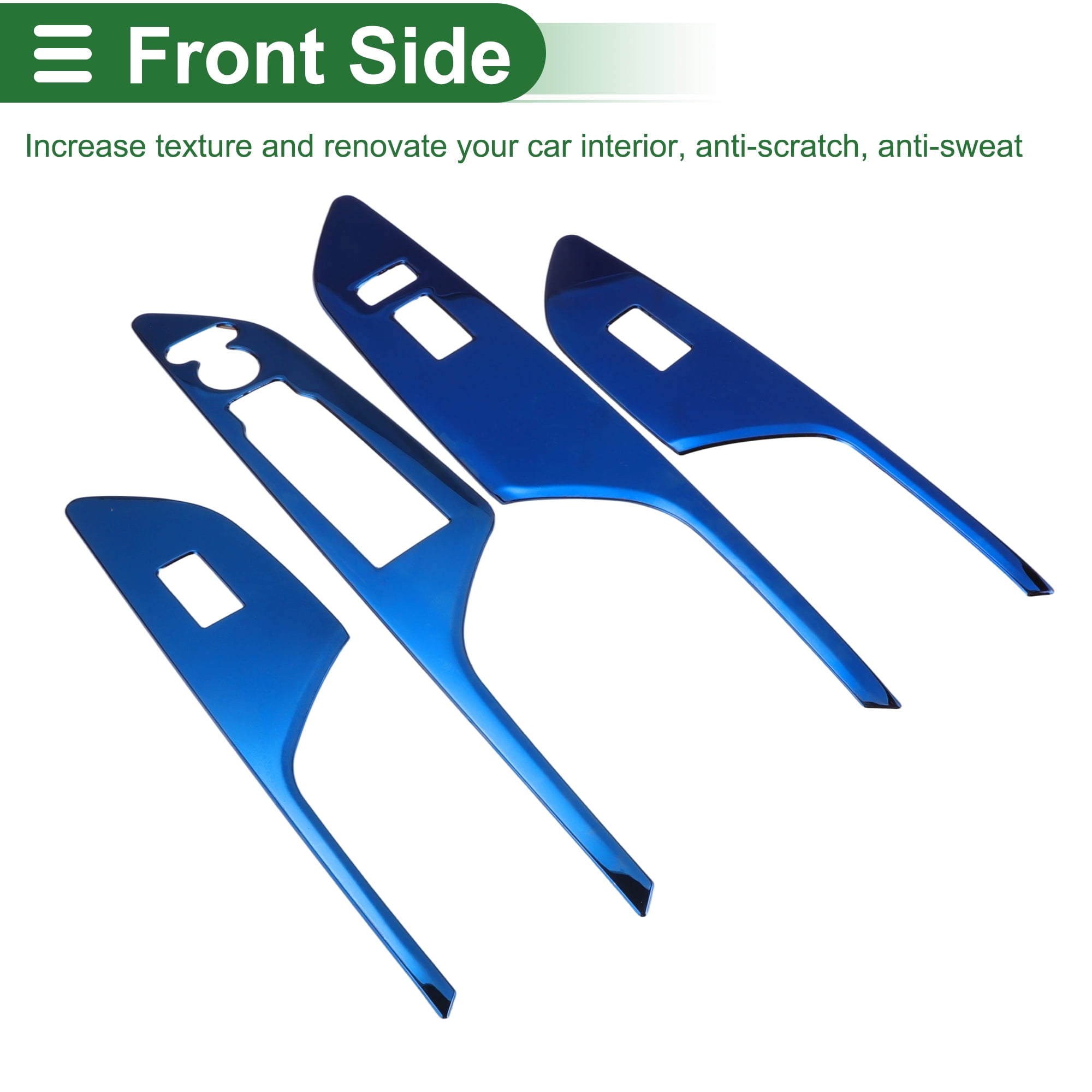 Unique Bargains Window Lift Switch Panel Trim Cover for Honda Civic 2016-2019 Front Rear Car Door Window Control Button Interior Accessories Blue