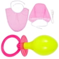 thumbnail image 2 of EeaseMX Juego de 3 chupetes y gorros divertidos para cosplay de adultos y bebés, accesorios divertidos para fiestas, kit de accesorios para bebés y niños (rosa), 2 of 7