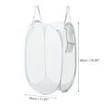 thumbnail image 3 of Unique Bargains 1 Pc 40L Folding Laundry Basket Durable Folding Laundry Hamper for Bathroom 18.90"x11.81" White, 3 of 6
