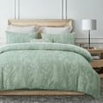 thumbnail image 3 of TELIZ Comforter Sets King 3 Pieces Botanical Branches Bedding Sets Floral Printed Bed Sets,Green, 3 of 6