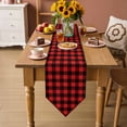 thumbnail image 5 of Table Runners 70 Inches Long, Black Red Plaid Cotton Linen Kitchen Dining Coffee Table Runner for Party Home Decor, Vintage Rustic Buffalo Checked Gingham Tabletop Dresser Scarves Runner 13x70 Inch, 5 of 9