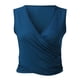 thumbnail image 2 of Playeras,Blusas y Tops,Ropa para Mujer Mujeres Negro Tank Top Camiseta ajustada de manga larga con escote en V profundo para mujer, camisetas sexys, túnicas (Blue, XL), 2 of 5