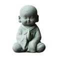 thumbnail image 2 of Bandeja de té china Escultura Decoraciones Estatuilla de monje Estatua de Buda Adornos Sentado Miniatura para mesa Coche Escritorio Oficina , derecho derecho Fernando Monje Estatua de Buda, 2 of 8