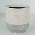 thumbnail image 1 of White And Gray Ceramic Planter, 1 of 1