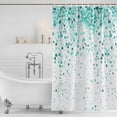 thumbnail image 4 of Turquoise Polka Dot Waterproof Fabric Shower Curtain,Abstract Modern Art Dots Watercolor Waterproof Fabric Shower Curtain for Bathroom Curtains Bathtubs Shower Curtains with 12 Hooks Long 72x78in, 4 of 8