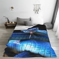 thumbnail image 5 of Cauagu Blue Viper Snake Pattern Flannel Bed Blankets,Fleece Blanket Comfortable Air Conditioning Blanket for Sofa Bed Travel Couch & Living Room -60"x50", 5 of 8