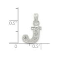 thumbnail image 4 of Auriga Fine Jewelry 925 Sterling Silver CZ Letter J Initial Pendant for Women, 4 of 6