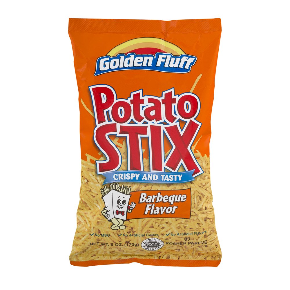 Golden Fluff Potato Stix Barbeque Flavor, 6.0 OZ
