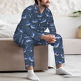 thumbnail image 7 of Picia Cartoon Shark Pattern Men’s Long-Sleeve Sleepwear Set - Soft 2-Piece Loungewear with Pockets, Comfy PJs for Relaxing Nights-XX-Large, 7 of 7