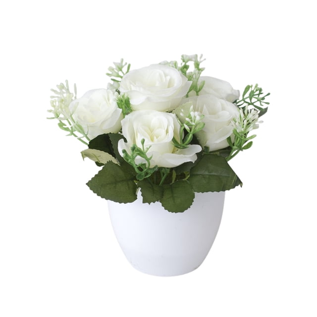 TIELUTT Rose pour la Maison Réaliste pour Fleurs de Mariage Fleurs Extérieures Décorations de Mariage pour Tables de Réception Centres de Table Centres de Table pour Tables Fleurs de la Saint-Valentin