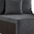 thumbnail image 2 of Benjara 29 Inch Modular Chair, Pocket Coil, 2 Pillows, Dark Charcoal Gray, 2 of 6