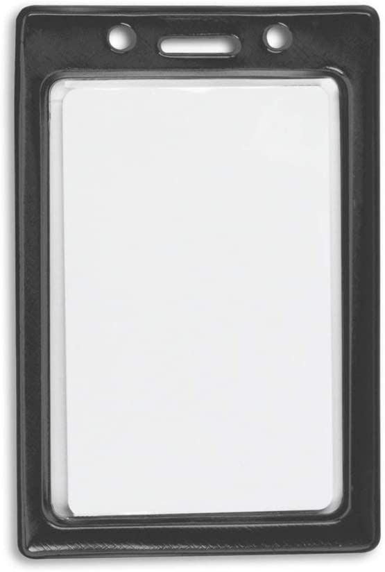 Vertical Color Frame Badge Holder, PrePunched Credit Card Size ID Card