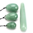 thumbnail image 1 of 3Pcs/Set Green Aventuri Quartz Yoni Egg Kegel Exercise + 1Pcs Massage Stick, 1 of 1
