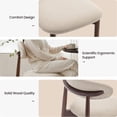 thumbnail image 5 of Upholstered Dining Chairs – Fabric Seat, Solid Wood Frame, For Kitchen or Dining Room Set of 2, Beige, 5 of 9