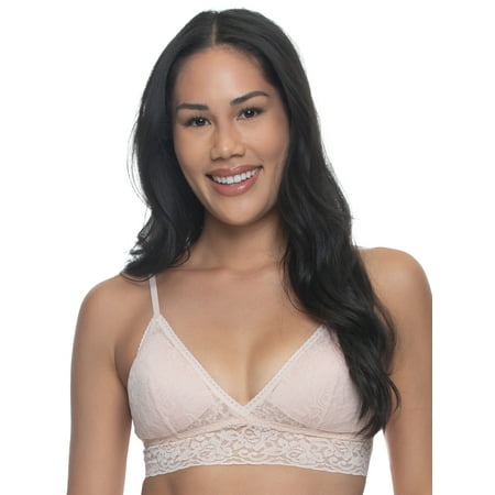 

Felina | Super Stretchy Lace Triangle Bralette (Bare Small)