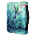 thumbnail image 3 of Xoenoiee Retro Floral Hummingbird Pattern Faux Leather Bible Cover for Men Boys Women Girls Christian Bible Case with Handle Carrying Book Case Protector Bible Tote Handbag Gifts, XL, 3 of 7