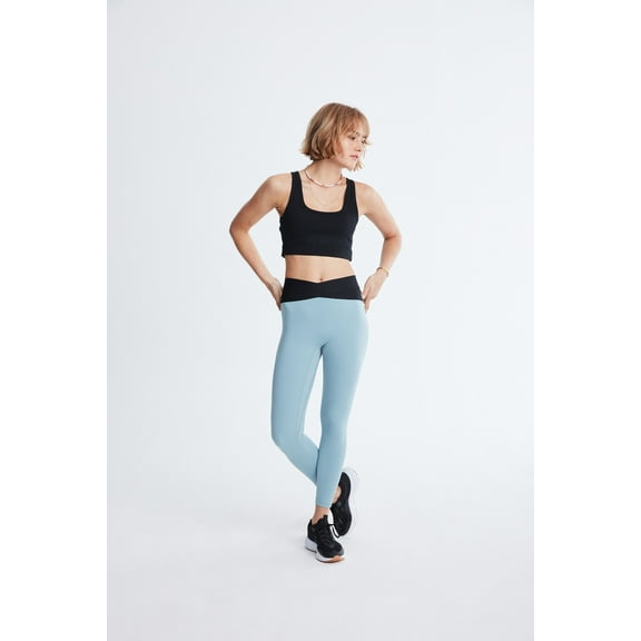 Le Ore Bandier CALM GREY BLACK Women's Corso Crossover Legging 2XL