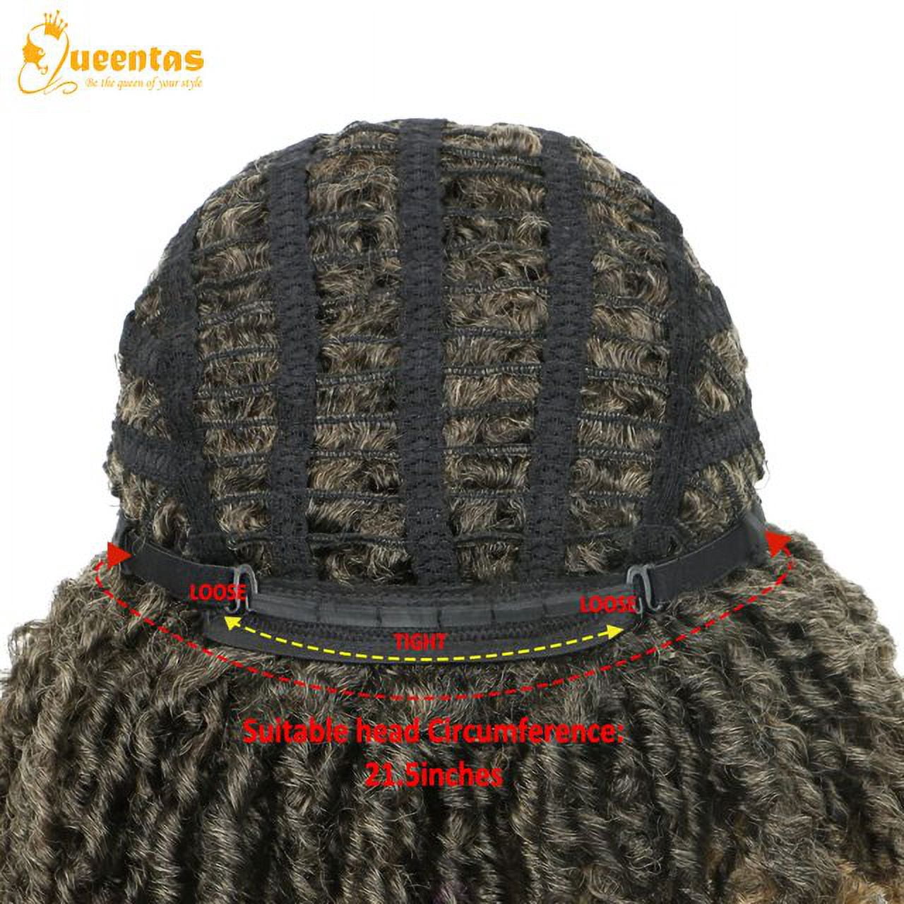 QUEENTAS Dreadlock Wigs for Women and Men Braiding Hair Synthetic Blonde Wigs Faux Locs Twist Wigs Cruly Wigs