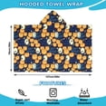 thumbnail image 2 of Happy Halloween Pumpkin Pattern Hooded Bath Towel，50"x30" for Ages 3 To 12 Kids, Quick Dry Lightweight Soft Microfiber Hood Beach Towel Cover Up for Kids, 2 of 7
