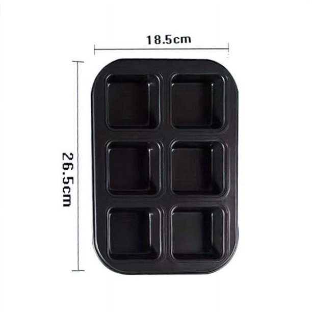 Molde para pan antiadherente cuadrado con forma de taza, para hacer mini hamburguesas, para hornear en casa