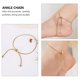 thumbnail image 3 of GOOHOCHY 1PC Encantador tobillo decoración simple diseño novela titanio acero anklet (dorado), 3 of 7