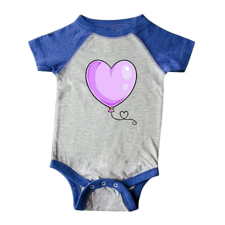 

Inktastic Purple Balloon Heart Gift Baby Boy or Baby Girl Bodysuit