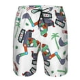 thumbnail image 4 of Disketp Men'S Swim Trunks Hawaiian Breathable Surf Beach Swimsuits Mesh Lining Beach Shorts With Pockets-Dinosaur On Excavator2, 4 of 9