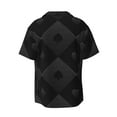 thumbnail image 2 of Wukai Black Poker Men's Casual Short-Sleeve Button Down Shirt - Lightweight Summer Dress Shirt for Daily Wear-Large, 2 of 7