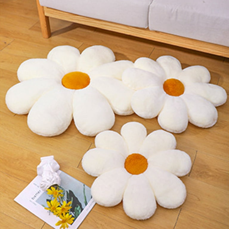 Cheers US Flower Floor Pillow Daisy Flower Shape Cushion Cute Seating Pad  Plush Chair Cushion Oversized Throw Pillow for Home Decoration Kids Girls  Women Gifts 