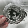 thumbnail image 3 of 2pcs Stainless Steel Sink Strainer Wide-meshed Floor Drain Filter Garbage Hair Catcher for Kitchen Bathroom (Large), 3 of 5