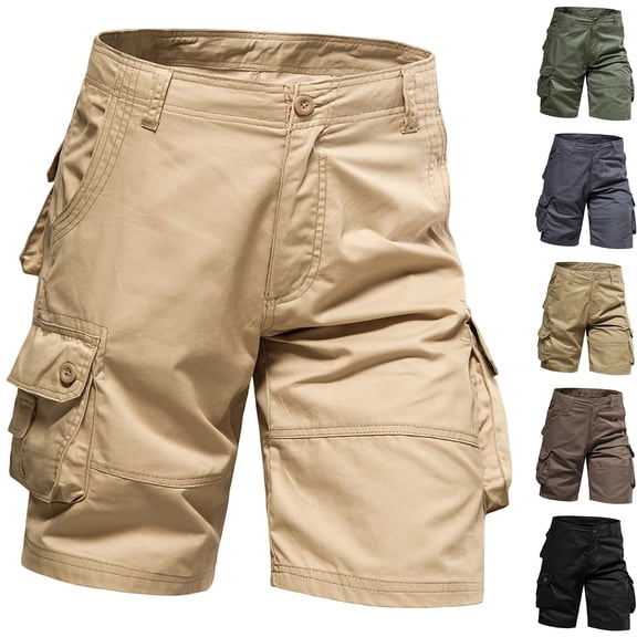 Sentmoon Mens Athletic Shorts with Pockets Summer High Waist Gym Shorts Men Solid Color Loose Fit Jogging Bermuda Shorts Vacation for Outdoor and Travel