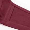 thumbnail image 4 of Bras for Women No Underwire Wireless Bras Ndbuld Women's Non Steel Hoop Gathered Middle Button Breastfeeding Breathable Elastic Underwear Daily Bra Wine L, 4 of 5