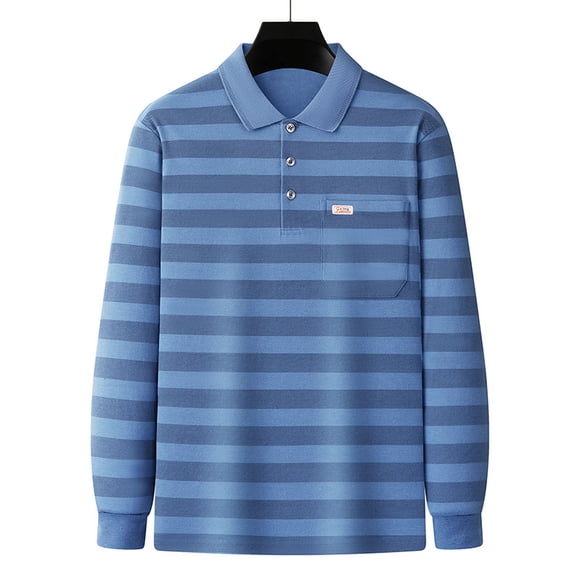 Dad long sleeve T-shirt men‘s autumn middle-aged casual polo shirt top cotton lapel clothes stall wholesale