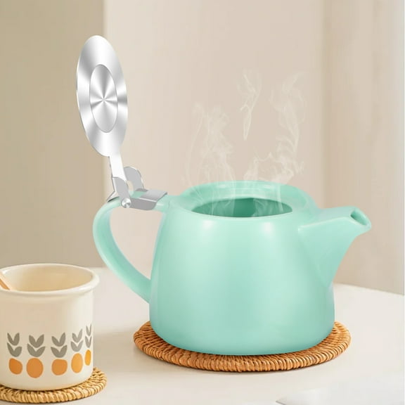 Wekvgz 550ml Ceramic Teapot With Detachable Tea Infuser Japanese Style Porcelain Teapot Smooth Surface Ceramic Tea Kettle With Dust Proof Lid for Home Tea House