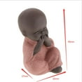 thumbnail image 6 of 2Pcs Ceramic Monk Buddha Collectible Statue Porcelain Doll Car Ornaments New, 6 of 8