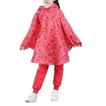 Raincoat Gift for Girls Kids Rain Poncho Raincoat Jacket Cute Rain Coat Toddler Boys Girls Rain Cape Light Waterproof Hoodie Outwear Save Big